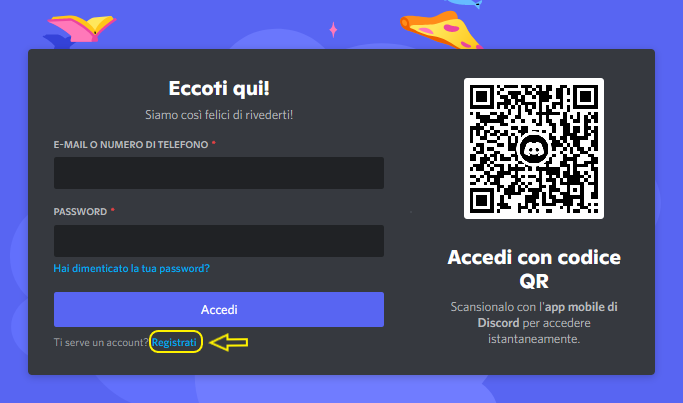 Discord AccRegistrazione