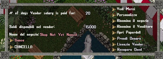 Ultima Online Italia - Gump Vendor Privato