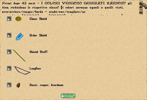 Ultima Online Italia - Premi Anzianità
