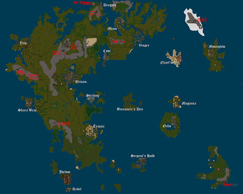 Ultima Online Italia - Mappe di Sosaria